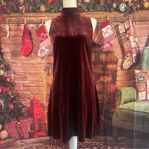 Carole Little Rich Burgundy Velvet Mini Dress